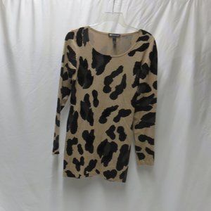 INC International Concepts Animal Print with Sequence Tunic Sweater